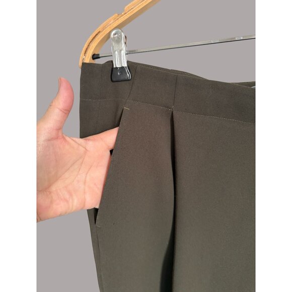 Vince Womens Olive Green Tapered Pants Size 10 Elastic Cuffs & Back Pockets Poly - Picture 8 of 9